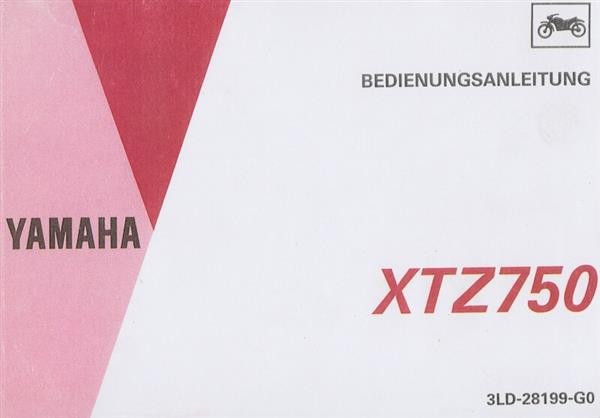 Yamaha XTZ750 Bedienungsanleitung