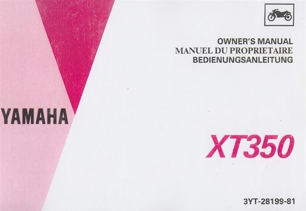Yamaha XT350 Bedienungsanleitung