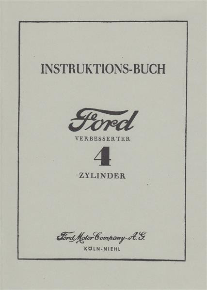 Ford 4-Zylinder, Modelle AB und ABF, Instruktions-Buch