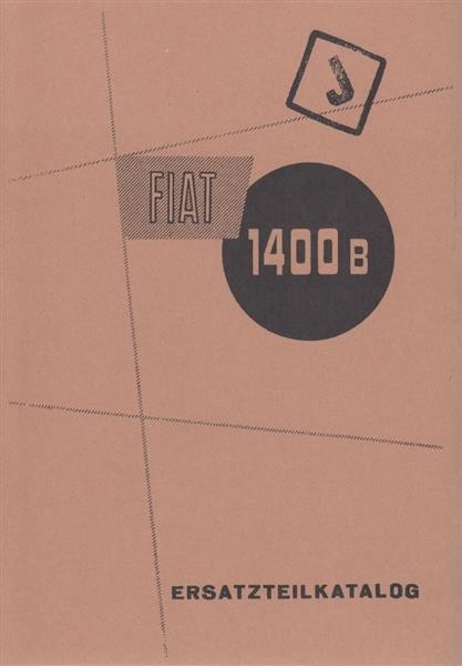 Fiat 1400 B, Ersatzteilkatalog
