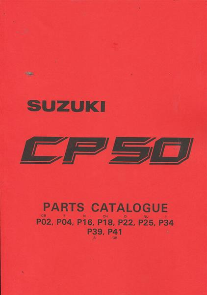 Suzuki CP 50, Parts Catalogue