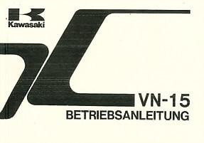 Kawasaki VN 1500 Betriebsanleitung