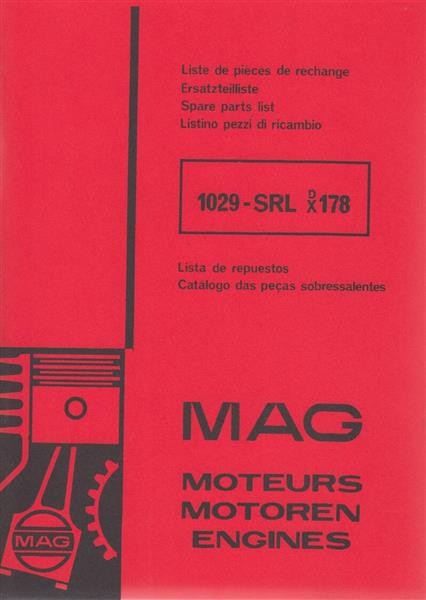 MAG Motor, Typ 1029-SRL DX 178, Ersatzteilliste