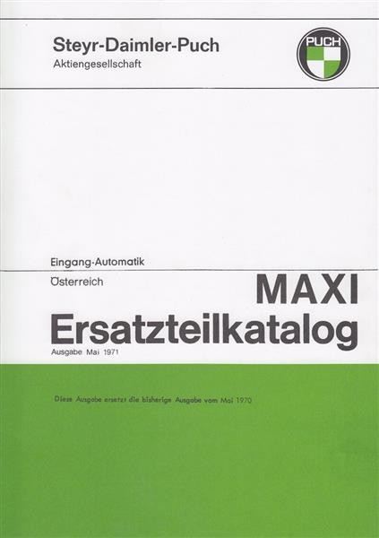 Puch Maxi, 1-Gang-Automatik, Ersatzteilkatalog, Österreich