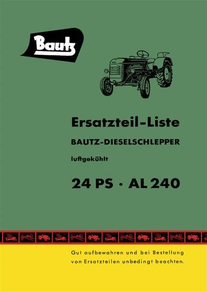 Bautz AL240 Traktor Ersatzteilliste
