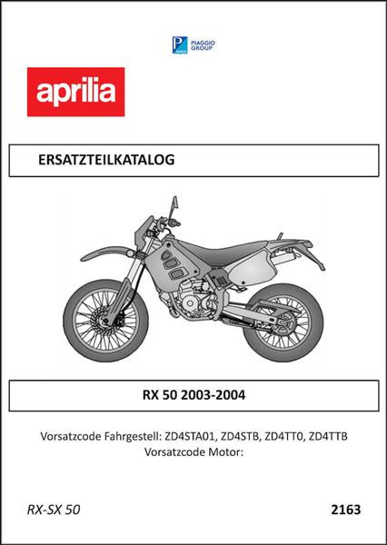 Aprilia RX50 Ersatzteilkatalog