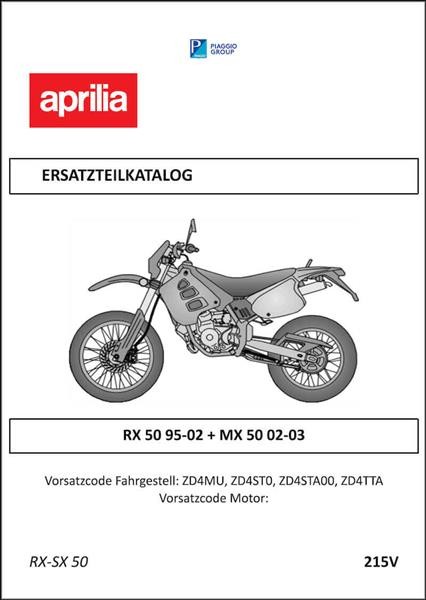 Aprilia RX50, MX50 Ersatzteilkatalog