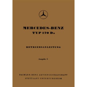 Mercedes Benz 170 Da (Diesel), Betriebsanleitung