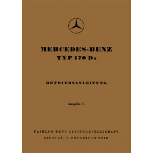 Mercedes Benz 170 Da (Diesel), Betriebsanleitung