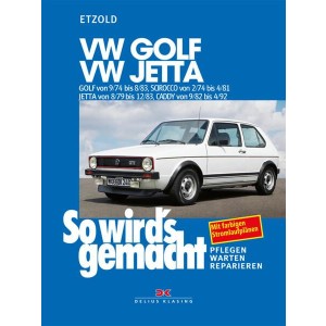 VW Golf 9/74-8/83, VW Scirocco 2/74-4/81, VW Jetta 8/79-12/83, VW Caddy 9/82-4/92 - Reparaturbuch