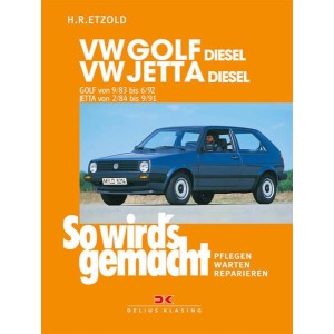 VW Golf II Diesel 9/83-6/92, Jetta Diesel 2/84-9/91 - Reparaturbuch