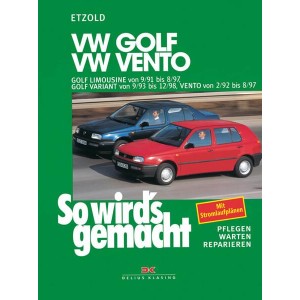 VW Golf III Limousine 9/91-8/97, Golf Variant 9/93-12/98, Vento 2/92-8/97 - Reparaturbuch