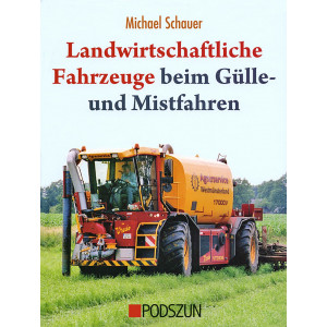 Landwirtschaftliche Fahrzeuge beim Gülle- und Mistfahren