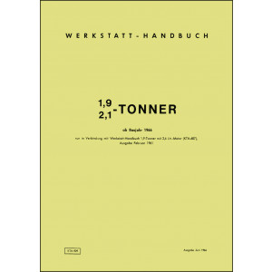Opel Blitz 1,9 t. und 2.1 t. Werkstatt-Handbuch