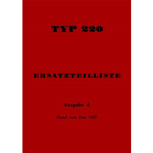 Mercedes Typ 220 Baumuster W187 Ersatzteilkatalog