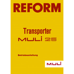 Reform Muli 25 Betriebsanleitung