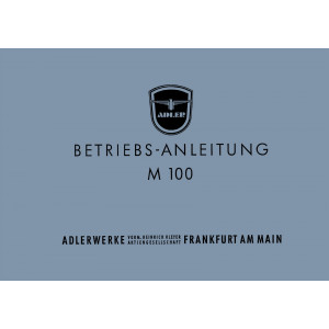 Adler M100 Betriebsanleitung
