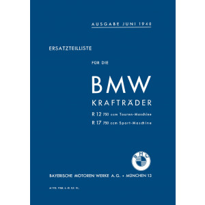 BMW R12 und R17 mit Seitenwagen Ersatzteilkatalog