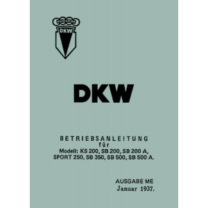 DKW KS200 SB200 SB250 SB350 SB500 SB200A SB500A Betriebsanleitung