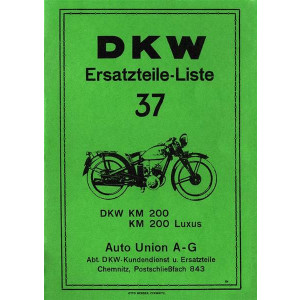 DKW KM200 und KM200 Luxus Ersatzteilkatalog