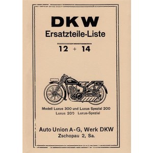 DKW 200 und 300  Luxus und Luxus-Spezial Ersatzteilliste