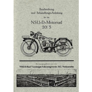 NSU "D"-Motorrad 201S Betriebsanleitung