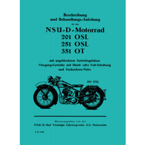 NSU 201OSL 251OSL 351OT Betriebsanleitung