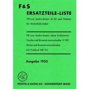 Sachs 98 ccm Motor mit Flachkolben Ersatzteilkatalog