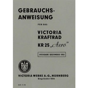 Victoria KR25 Aero Betriebsanleitung