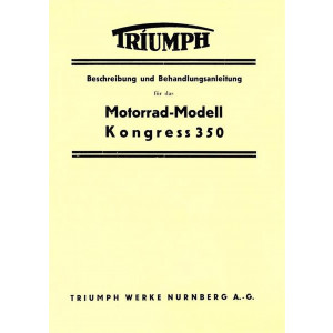 Triumph Kongress 350 Betriebsanleitung