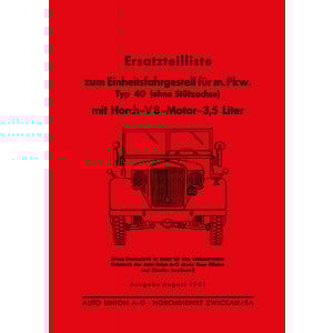 Horch Typ 40 Ersatzteilkatalog