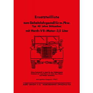 Horch Typ 40 Ersatzteilkatalog