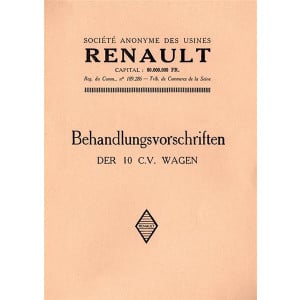 Renault 10CV Betriebsanleitung