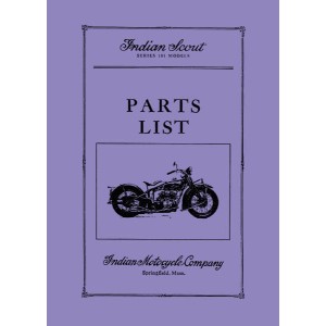 Indian Scout Motorcycle Serie 101 Parts List