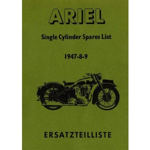 Ariel Einzylinder 1947 bis 1949 Ersatzteilkatalog