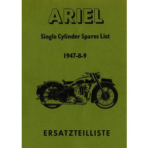 Ariel Einzylinder 1947 bis 1949 Ersatzteilkatalog