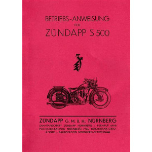 Zündapp S500 Betriebsanleitung