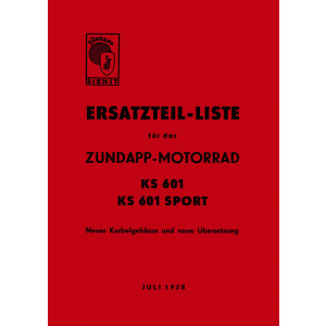 Zündapp KS601 und KS601 Sport Ersatzteilkatalog