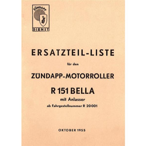 Zündapp Bella R151 Ersatzteilkatalog