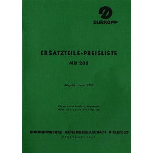 Dürkopp MD200 Ersatzteilkatalog