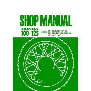 Honda CB100 CL100 SL100 CB125S CB125J CD125S SL125 TL125 Shop Manual
