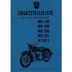 Adler MB150 MB200 MB201 MB250 M2011 Ersatzteilkatalog