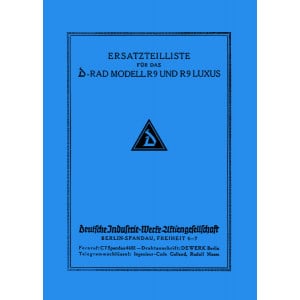 D-Rad R9 und R9 Luxus Ersatzteilkatalog