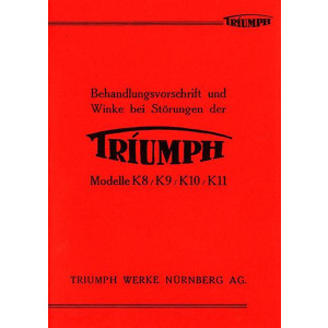 Triumph K8 K9 K10 K11 Betriebsanleitung