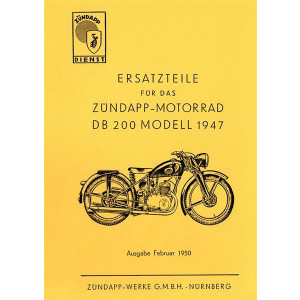 Zündapp DB200 Ersatzteilkatalog