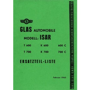 Glas Isar 600 und 700 Modelle Ersatzteilliste