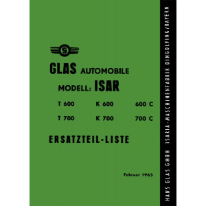 Glas Isar 600 und 700 Modelle Ersatzteilliste