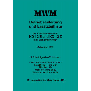 MWM Motoren Bedienungsanleitung und Ersatzteilliste