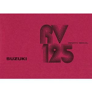Suzuki RV 125 Owners Manual