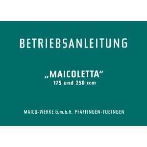 Maico Maicoletta Betriebsanleitung